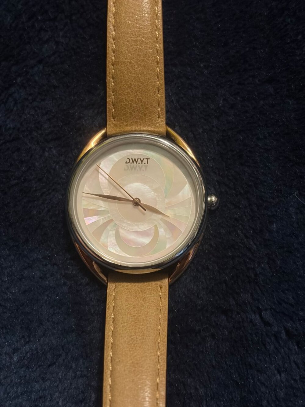 D.W.Y.T (Do Waste Your Time) Calypso White Grained Beige Women’s Watch